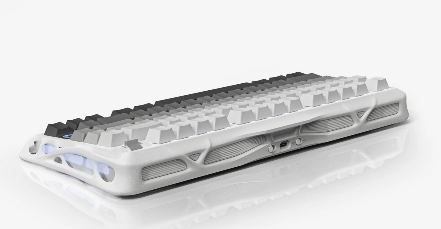 GravaStar Mercury K1 75% Wireless Mechanical Gaming Keyboard Gradient White/Hot-Swap/Sideprint, shine-through keycaps/Linear switches