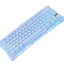 GravaStar Mercury K1 75% Wireless Mechanical Gaming Keyboard/Special Edition Ice Blue/Hot-Swap/Sideprint, shine-through keycaps/Kalih Cherry Pink linear switches