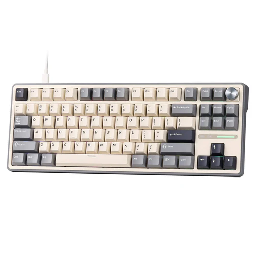 RoyalKludge R87 PRO TKL Wired Half Grey Gaming Keyboard - Blue Switch