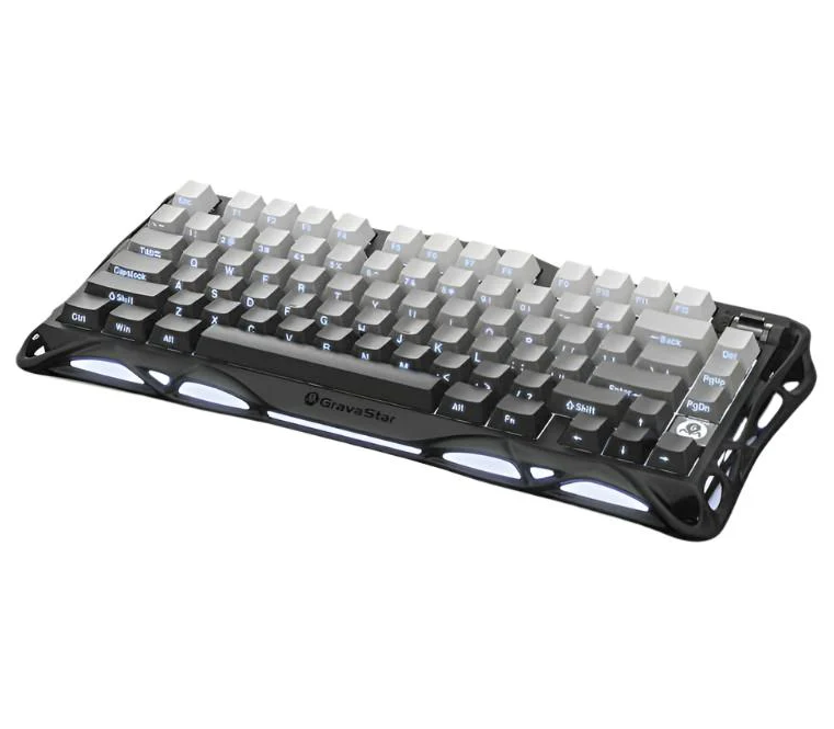 GravaStar Mercury K1 75% Wireless Mechanical Gaming Keyboard Gradient Black/Hot-Swap/Sideprint, shine-through keycaps/Linear switches