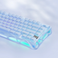 GravaStar Mercury K1 75% Wireless Mechanical Gaming Keyboard/Special Edition Ice Blue/Hot-Swap/Sideprint, shine-through keycaps/Kalih Cherry Pink linear switches