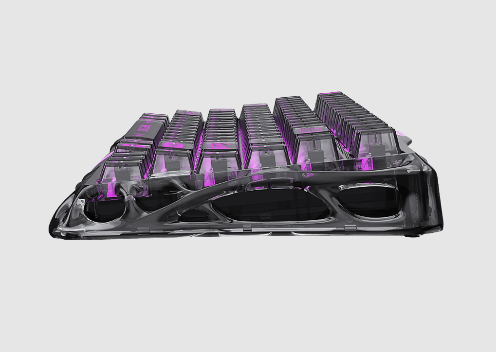 GravaStar Mercury V75 Lite 75% Hall Effect Magnetic Switch Gaming Keyboard Trasnparent Black/Hot-swap/Shine-through keycaps/Specialised magnetic switches compatible with ttc or gateron swap.