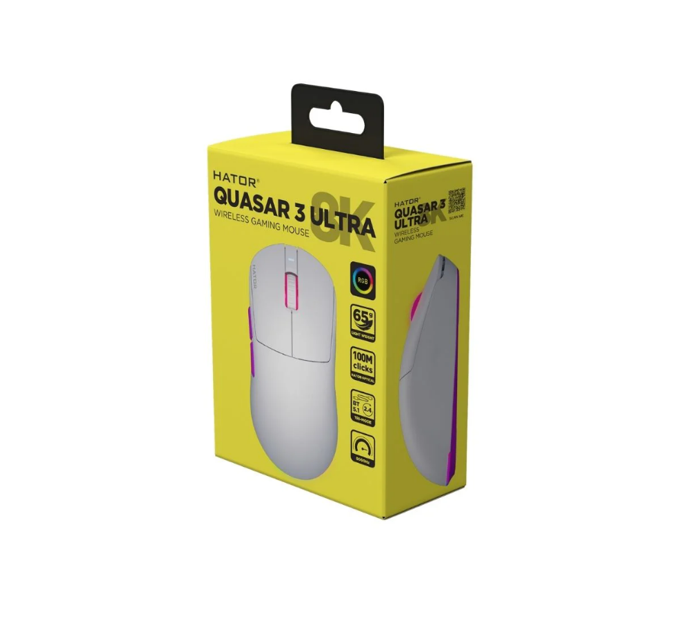 Hator Quasar 3 ULTRA 8K wireless white