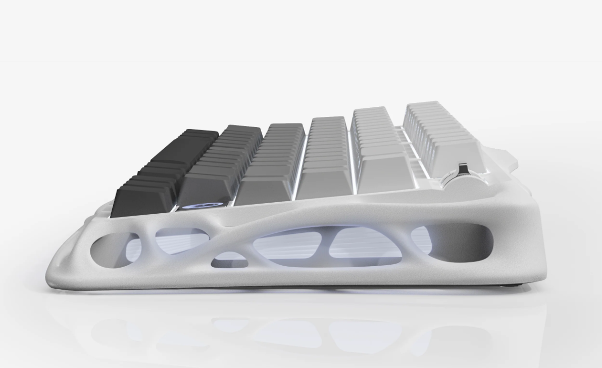 GravaStar Mercury K1 75% Wireless Mechanical Gaming Keyboard Gradient White/Hot-Swap/Sideprint, shine-through keycaps/Linear switches