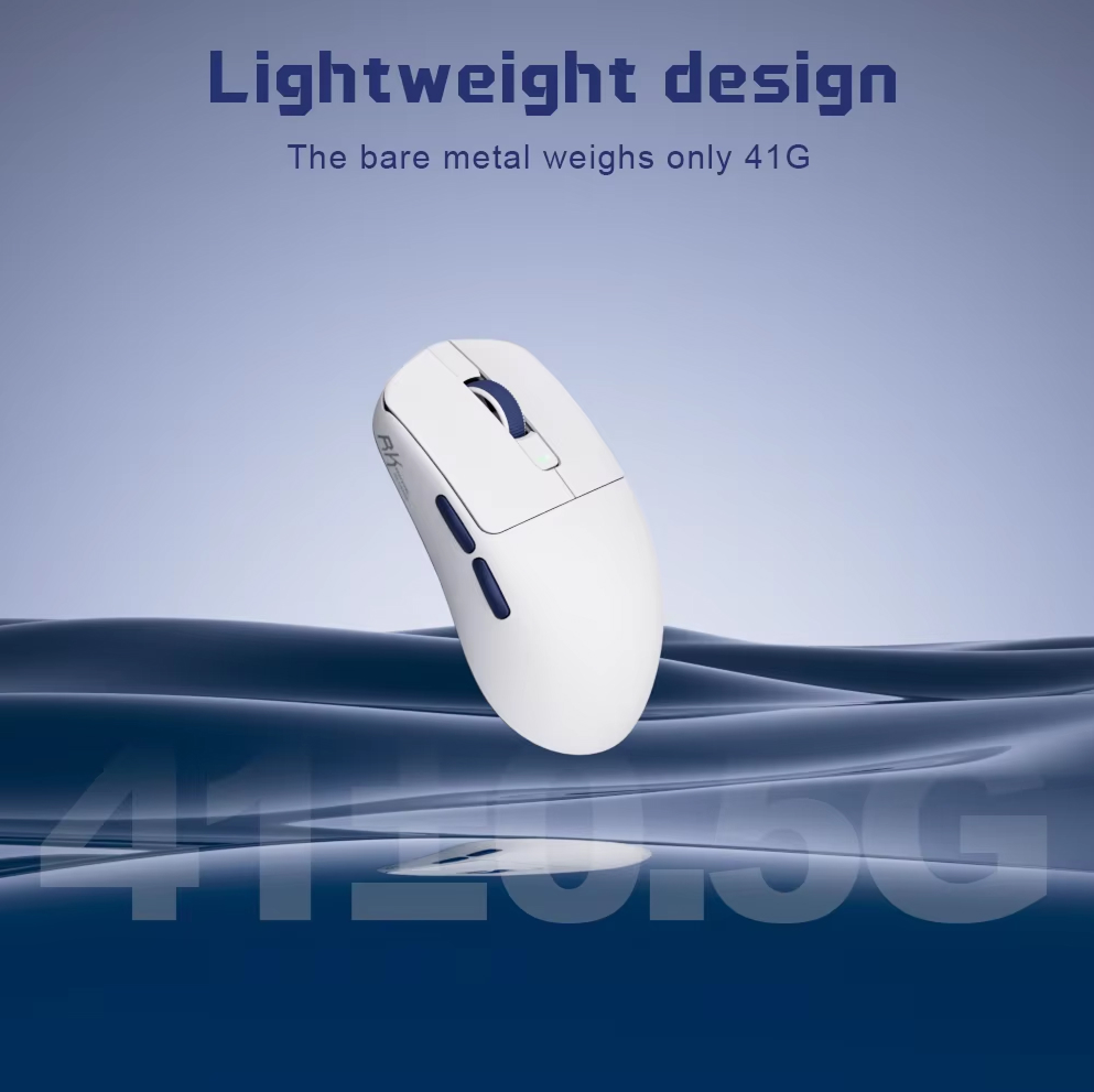Royal Kludge M30 White Blue Wireless Mouse