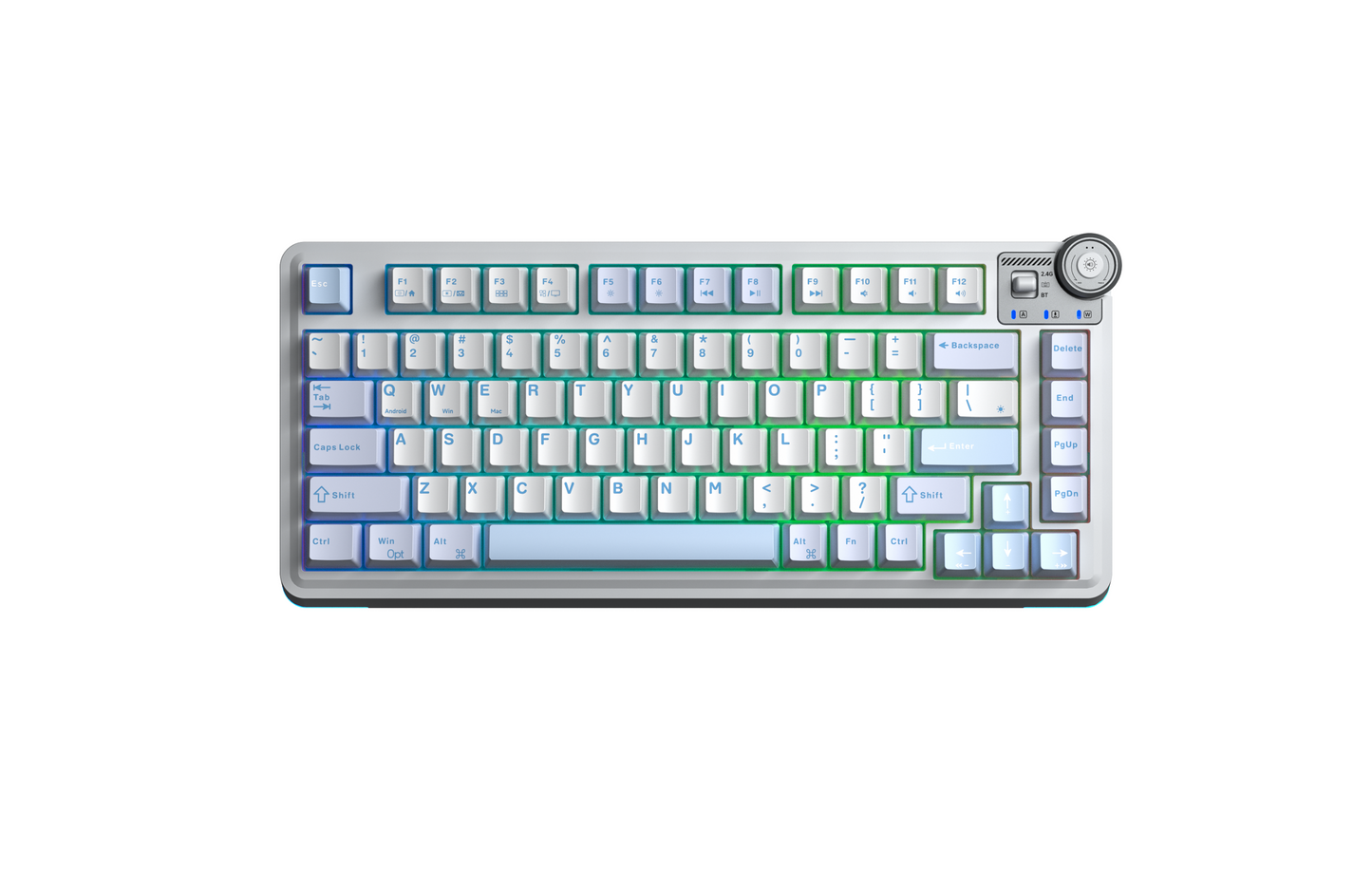 Aula AU75 sea salt blue mechanical keyboard/Linear star vector switch