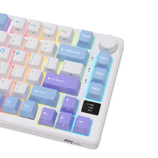 RK ROYAL KLUDGE M75 Display & Knob, RGB Backlight Hot-Swappable Taro Milk Brown switch