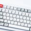 Double Shot KSA PBT Keycap Full Keycap Set - Light Gray and White