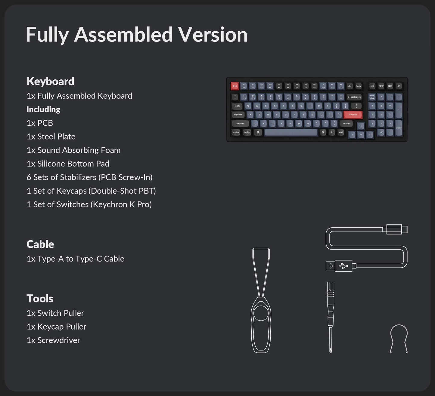 Keychron K4 Pro ANSI 96% Layout 100 Key - Full Assembled - Brown Switch RGB Hot-Swap Keychron K pro Mechanical Wireless Normal Profile QMK Custom Keyboard