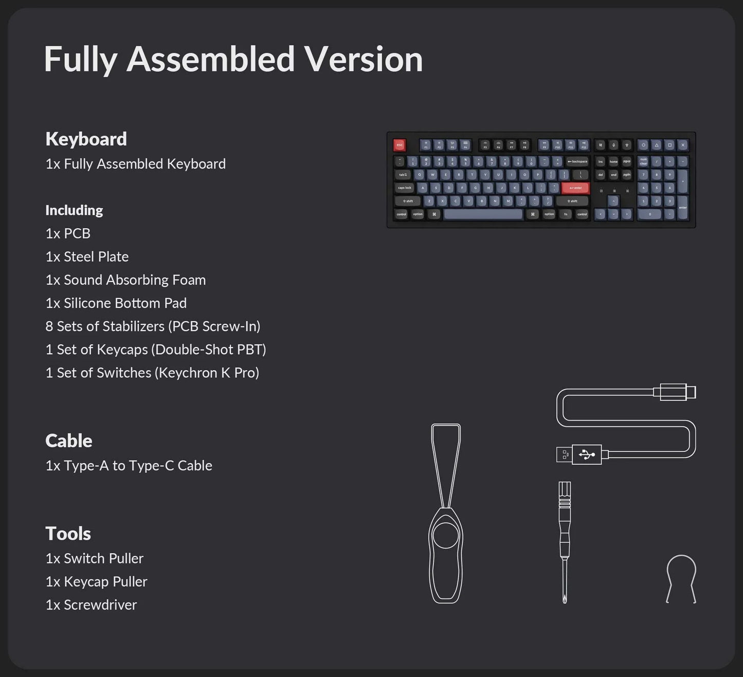 Keychron K10 Pro ANSI Full Size Layout 104 Key - Full Assembled - Brown Switch RGB Hot-Swap Keychron K pro Mechanical Wireless Normal Profile QMK Custom Keyboard