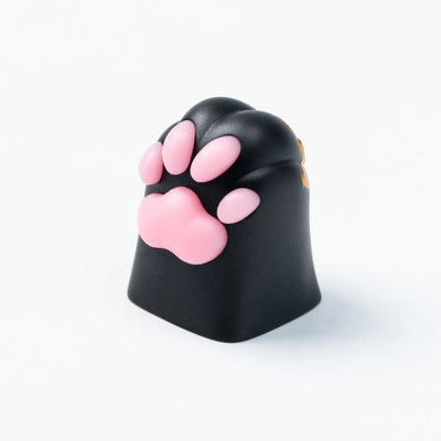 Silicone Kitty Paw Aluminum Alloy Artisan Keycap-Black