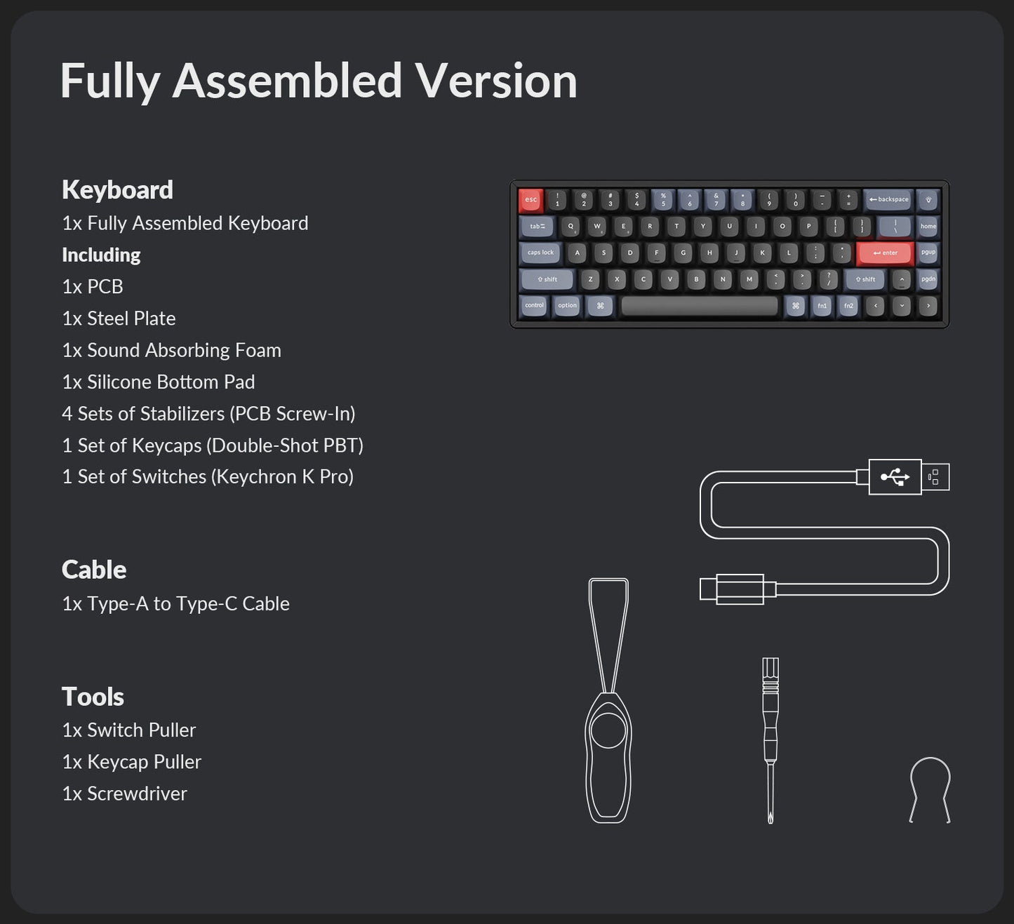 Keychron K1 Max QMK/VIA Wireless Custom Mechanical Keyboard Red switch White Led