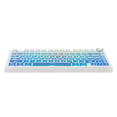 AULA F75 Gradient White Blue Reaper Switch, Hot-Swap, Side Printed, Shine through, RGB, Bežična