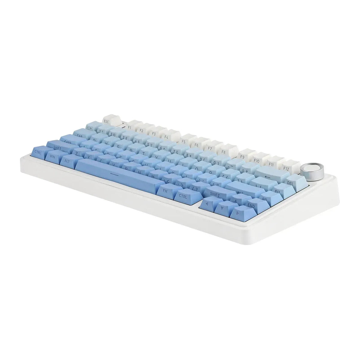AULA F75 Gradient White Blue Reaper Switch, Hot-Swap, Side Printed, Shine through, RGB, Bežična