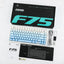 AULA F75 Gradient White Blue Reaper Switch, Hot-Swap, Side Printed, Shine through, RGB, Bežična