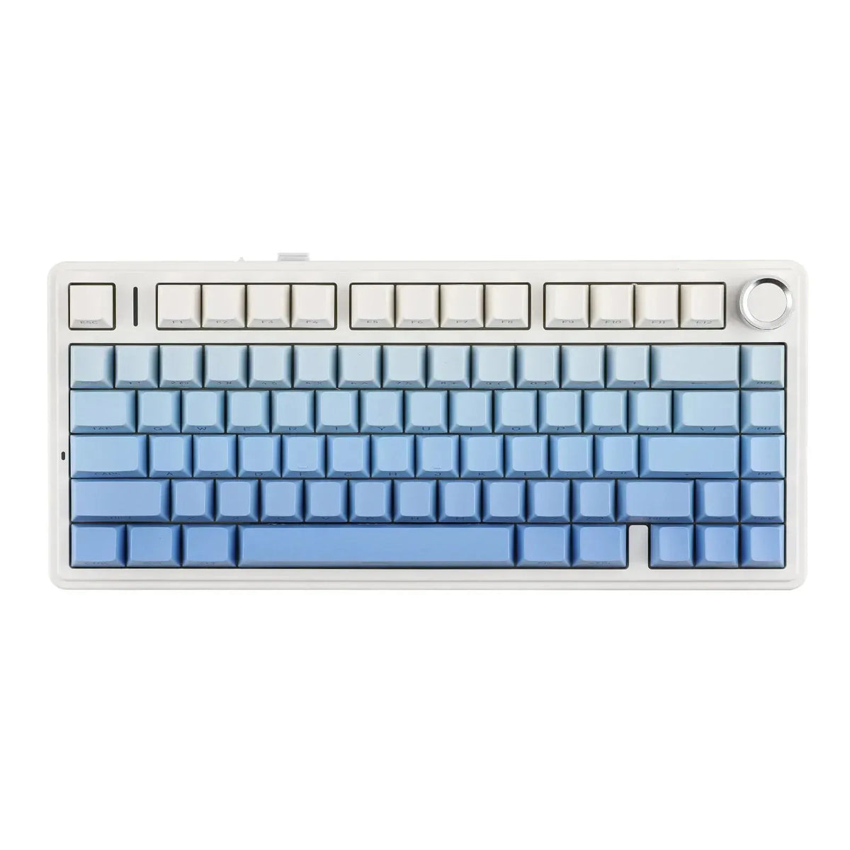 AULA F75 Gradient White Blue Reaper Switch, Hot-Swap, Side Printed, Shine through, RGB, Bežična