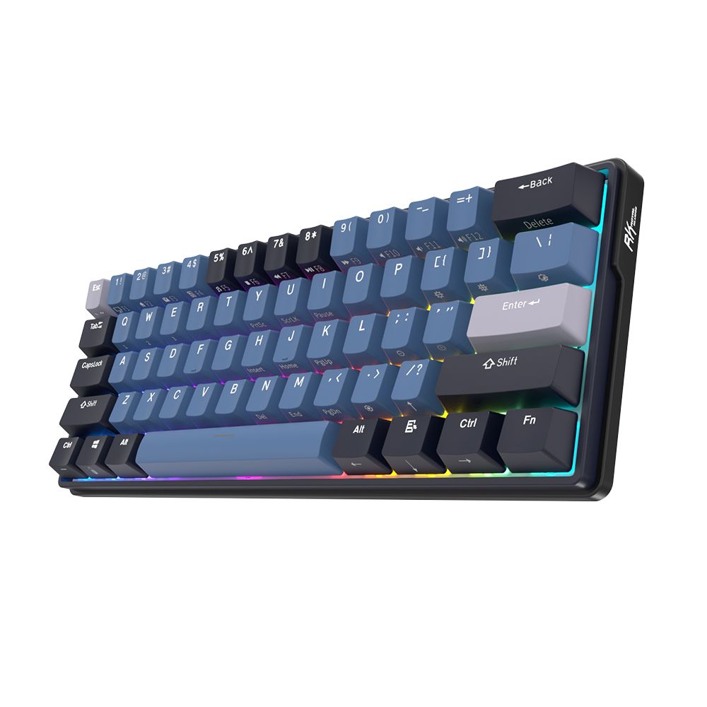 Royal Kludge RK61 Plus Wireless Mehanička Tastatura Black (Hot-swappable) (RK Indigo Sky Cyan Switch)