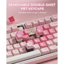 ROYAL KLUDGE R75 Pink Melody Wired Mechanical Keyboard - Cream Switch