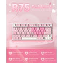 ROYAL KLUDGE R75 Pink Melody Wired Mechanical Keyboard - Cream Switch