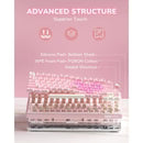 ROYAL KLUDGE R75 Pink Melody Wired Mechanical Keyboard - Cream Switch