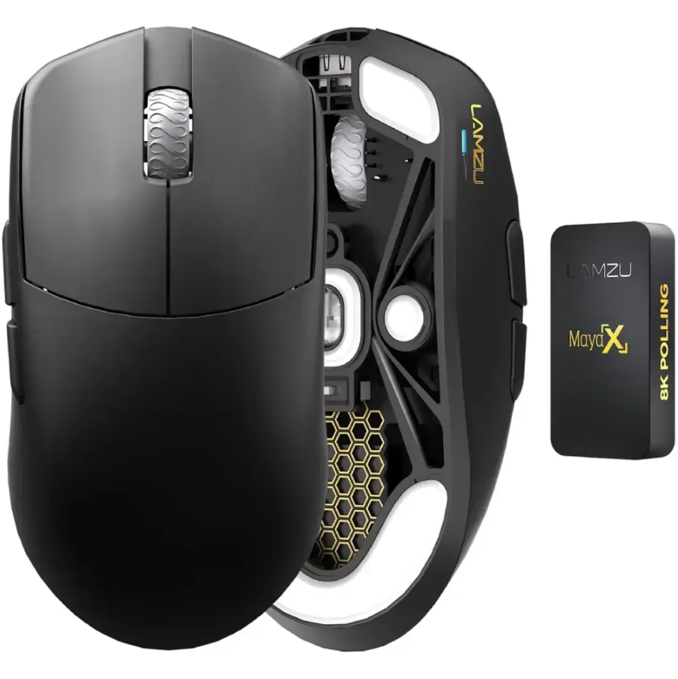 Lamzu Maya X black wireless gaming mouse