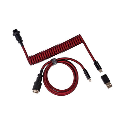 Keychron Premium Coiled Aviator Cable Red